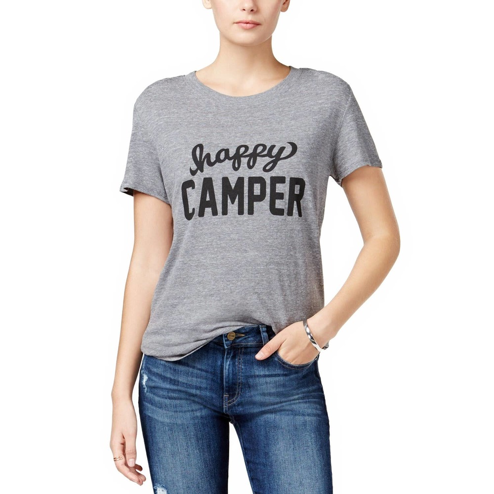 Sub-Urban RIOT Happy Camper Gray Short Sleeve T